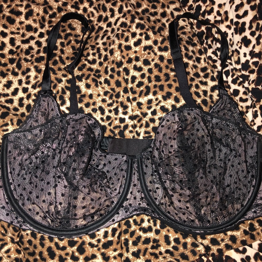 Victoria’s Secret Black Sheer Dots Bra